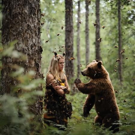 00740-3914117733-woman and bear  in the forest bee  _lora_SDXL_bee_Sa_May-000011_1__.png